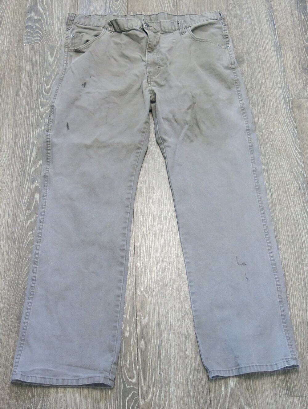 DICKIES Work Uniform Pants Size 38x30 Men Cell Pocket  Gray Mechanic Streetwear